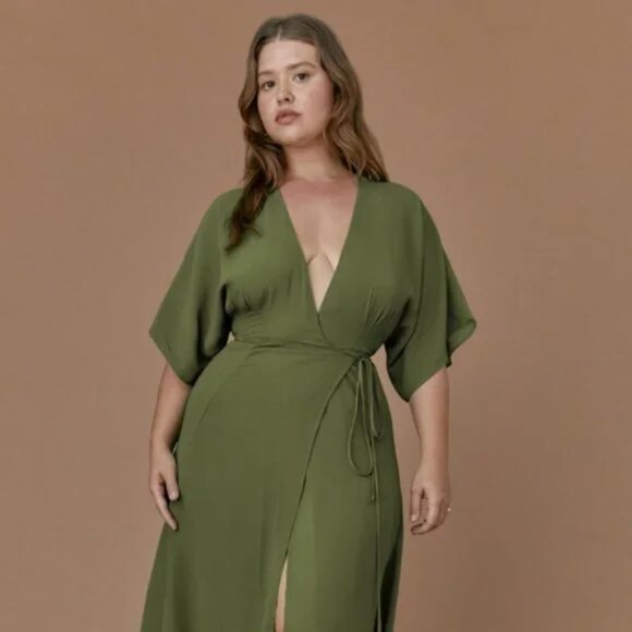 Reformation Green Midi Dress - Picture 2 of 16
